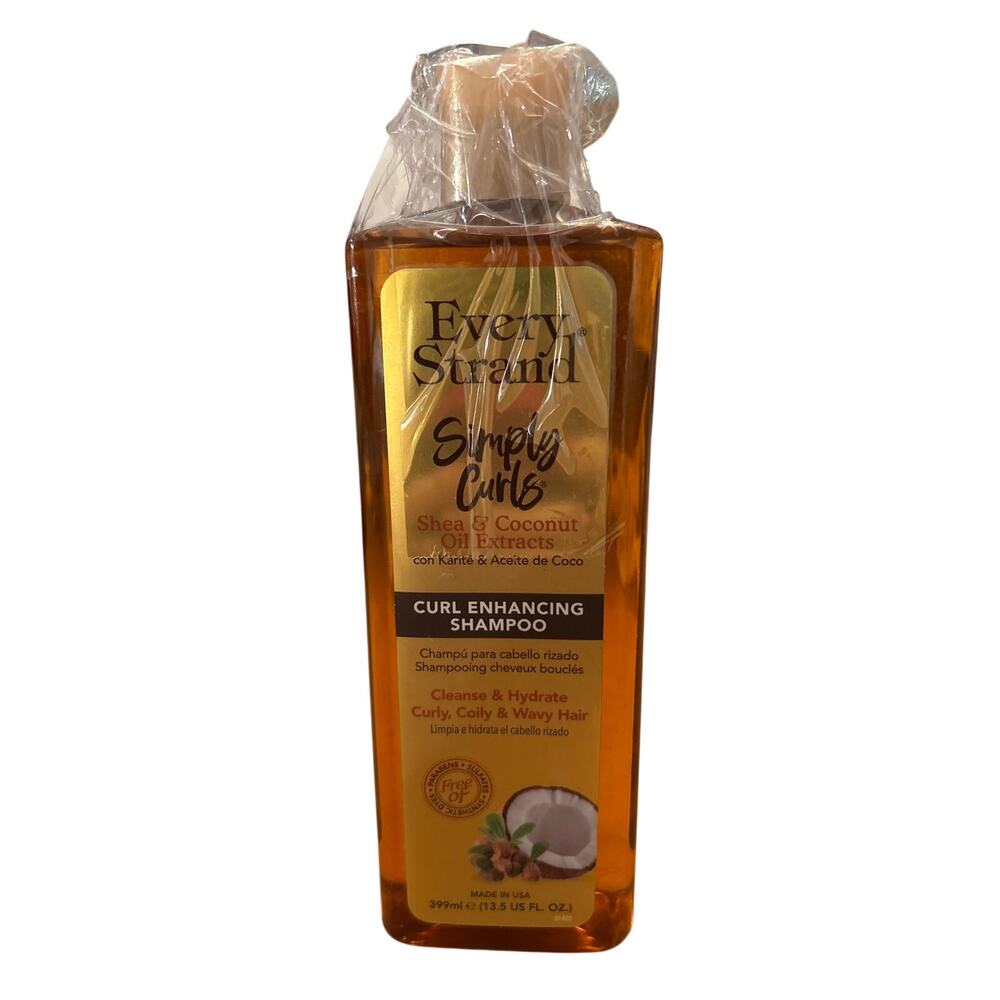 New Every Strand Simply Curls Shampoo Curl Enhancing Shea & Coconut 🥥 Oils